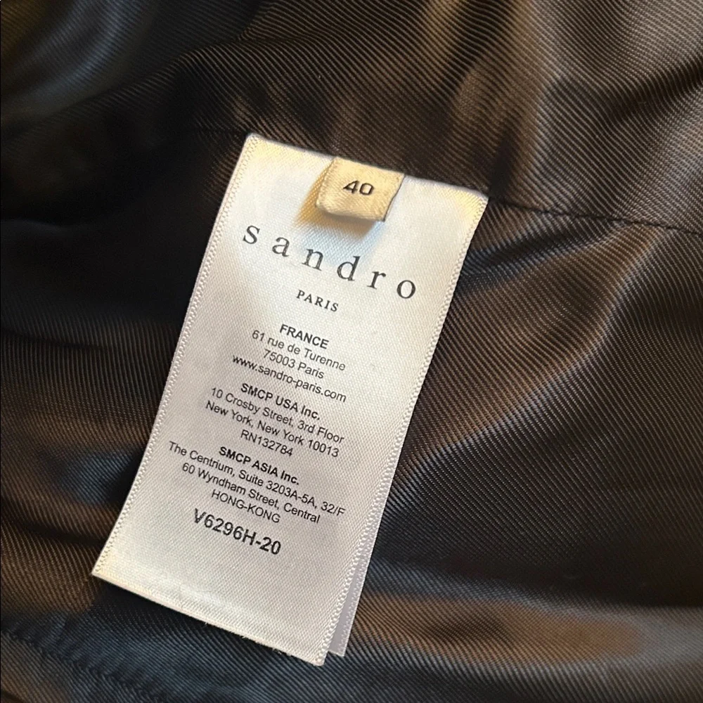 Sandro Black Double-Breasted Blazer - Picture 6 of 8